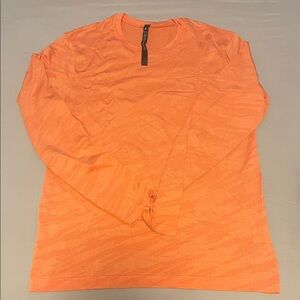lululemon athletica Vibrant Orange Long Sleeve Tee